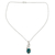 Sterling silver pendant necklace, 'Sky Whisper' - Blue Composite Turquoise Sterling Silver Necklace from India thumbail