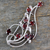 Garnet floral brooch pin, 'My Bouquet' - Floral Garnet and Sterling Silver Brooch Pin