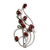 Garnet floral brooch pin, 'My Bouquet' - Floral Garnet and Sterling Silver Brooch Pin