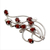 Garnet floral brooch pin, 'My Bouquet' - Floral Garnet and Sterling Silver Brooch Pin (image 2b) thumbail