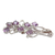 Amethyst floral brooch pin, 'Mystic Bouquet' - Artisan Jewelry Amethyst and Sterling Silver Brooch Pin (image 2b) thumbail