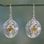 Citrine dangle earrings, 'Sunshine Avatar' - Indian Sterling Silver Dangle Earrings with Citrine