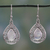 Rainbow moonstone dangle earrings, 'Timeless Ganges' - Rainbow Moonstone and Sterling Silver Dangle Earrings thumbail