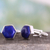 Lapis lazuli cufflinks, 'Be a Star' - Modern Lapis Lazuli and Sterling Silver Cufflinks