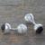 Gemelos de perlas cultivadas y cuarzo ahumado - Gemelos de Cuarzo Ahumado y Perla Cultivada en Plata