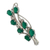 Onyx brooch pin, 'Forest Foliage' - Artisan Crafted Green Onyx and Silver Brooch Pin from India (image 2b) thumbail