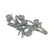 Blue topaz floral brooch pin, 'Blossoming Truth' - 7 Carats Blue Topaz Sterling Silver Brooch Pin from India