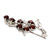 Garnet floral brooch pin, 'Spectacular' - 7 Carats Garnet and Sterling Silver Brooch Pin from India (image 2b) thumbail