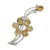 Citrine floral brooch pin, 'Marigold Sunshine' - Hand Crafted 7 Carats Citrine Sterling Silver Brooch Pin