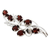 Garnet floral brooch pin, 'Floral Passion' - Garnet and Sterling Silver Floral Brooch Pin from India (image 2b) thumbail