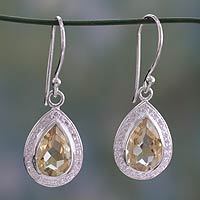Citrine dangle earrings,