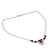 Garnet pendant necklace, 'Crimson Flourish' - Ornate Garnet and Sterling Silver Pendant Necklace thumbail