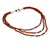 Carnelian beaded strand necklace, 'Sunset Glee' - Fair Trade Beaded Carnelian Multi-Strand Necklace