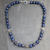 Lapislazuli-Perlenkette - Handgefertigte Halskette aus Sterlingsilber und Lapislazuli-Perlen