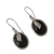 Onyx dangle earrings, 'Tender Leaves' - India Fair Trade Onyx and Sterling Silver Dangle Earrings (image 2b) thumbail