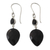 Onyx dangle earrings, 'Delhi Allure' - Faceted Black Onyx Dangle Earrings from India