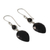 Onyx dangle earrings, 'Delhi Allure' - Faceted Black Onyx Dangle Earrings from India
