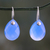 Chalcedony drop earrings, 'Halcyon Days' - Faceted Sky Blue Chalcedony Earrings from India