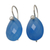 Chalcedony drop earrings, 'Halcyon Days' - Faceted Sky Blue Chalcedony Earrings from India