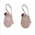 Chalcedony and garnet drop earrings, 'Rosy Outlook' - Pink Chalcedony and Garnet Gemstone Drop Earrings