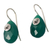 Enhanced green onyx drop earrings, 'Nature's Spell' - Fair Trade Green Onyx Drop Earrings from India