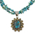 Halskette mit Citrin-Anhänger - Opulente indische Halskette mit 7 Karat Citrin