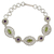 Peridot and amethyst link bracelet, 'Andaman Fern Forest' - Silver Jali Bracelet with Faceted Peridot and Amethysts