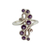 Amethyst cocktail ring, 'Wisteria Tendrils' - Handcrafted Silver Statement Cocktail Ring with 8 Amethysts (image 2a) thumbail