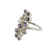 Amethyst cocktail ring, 'Wisteria Tendrils' - Handcrafted Silver Statement Cocktail Ring with 8 Amethysts (image 2b) thumbail