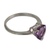 Amethyst solitaire ring, 'Lovely Lilac' - Genuine 1.5 Carat Amethyst Solitaire Ring from India (image 2b) thumbail