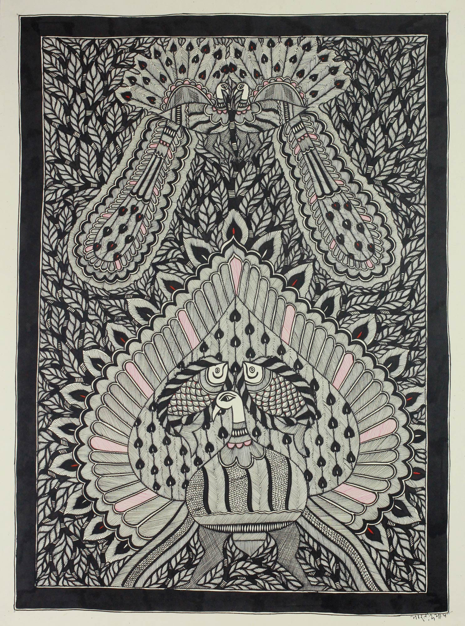 Lord Ganesha Madhubani Painting Drawing by Radhika Mathur | Saatchi Art