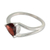 Garnet solitaire ring, 'Mystic Triangle' - Triangle-Cut Natural Garnet Solitaire Ring from India (image 2b) thumbail
