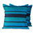 Embroidered cushion covers, 'Blue Streams' (pair) - Artisan Crafted Blue Cushion Covers with Embroidery (pair)