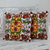 Applique cushion covers, 'Floral Ecstasy' (pair) - Fair Trade Multicolor Applique Floral Pillow Covers (pair)