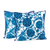 Embroidered cushion covers, 'Blue Dahlias' (pair) - Blue Floral Embroidered Cushion Covers from India (pair) thumbail
