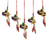 Beaded ornaments, 'Dancing Peacocks' (set of 5) - Beaded Peacock Christmas Ornaments (set of 5)