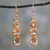 Gold plated citrine dangle earrings, 'Golden Dazzle' - 22k Gold Plated Dangle Earrings with Citrine Gems
