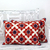 Embroidered cushion covers, 'Romantic Red' (pair) - Red and Blue Embroidered Cushion Covers (pair) (image 2) thumbail