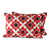 Embroidered cushion covers, 'Romantic Red' (pair) - Red and Blue Embroidered Cushion Covers (pair) thumbail