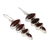Garnet dangle earring, 'Romantic Quartet' - Garnet Cabochon Dangle Earrings Set in Sterling Silver (image 2b) thumbail