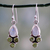 Rainbow moonstone and peridot dangle earrings, 'Moonlit Meadow' - Rainbow Moonstone and Peridot Dangle Earrings