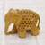 Wood statuette, 'Magnificent Elephant' - Hand Carved Small Kadam Wood Elephant Statuette