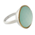 Gold accented chalcedony cocktail ring, 'Aquatic Allure' - Sterling Silver and 18k Gold Cocktail Ring with Chalcedony