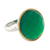 Gold accented green onyx cocktail ring, 'Verdant Allure' - Cocktail Ring with Green Onyx in Sterling Silver and Gold