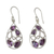 Amethyst dangle earrings, 'Lilac Tears' - Teardrop Shaped Amethyst Dangle Earrings in Silver (image 2a) thumbail
