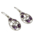 Amethyst dangle earrings, 'Lilac Tears' - Teardrop Shaped Amethyst Dangle Earrings in Silver