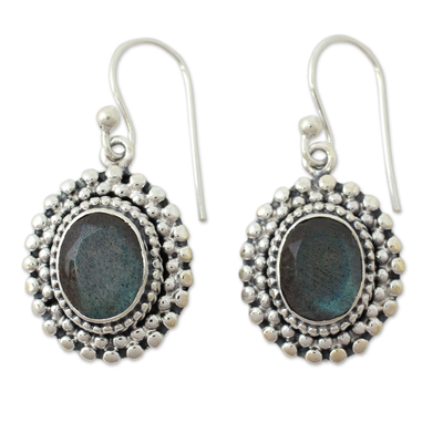 Artisan Crafted Labradorite and Sterling Dangle Earrings