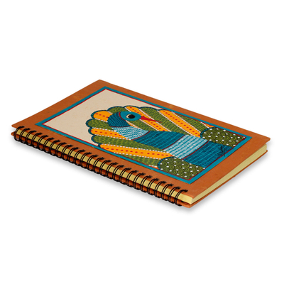 Tagebuch – Handgeschöpftes Papiertagebuch im Gond-Stil von Indian Artisan