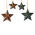 Wood Christmas ornaments, 'Starry Night' (set of 4) - Fair Trade Star Shaped Christmas Ornaments (set of 4) thumbail