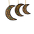 Wood Christmas ornaments, 'Holiday Birds' (set of 3) - Wood Moon Christmas Ornaments with Bird Design (set of 3) (image 2a) thumbail